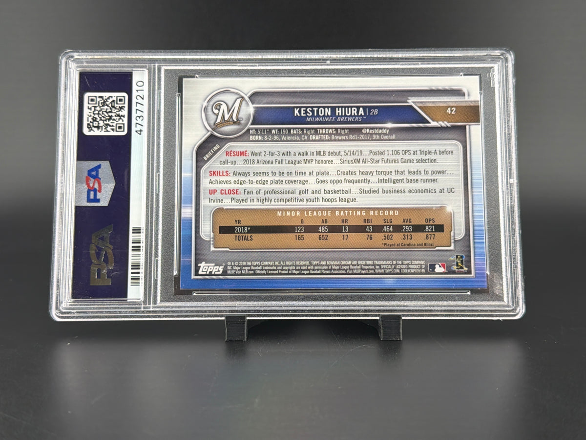 2019 Bowman Chrome Keston Hiura #42 PSA 10