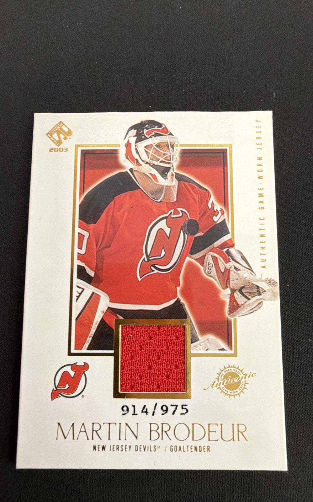 2002-03 Pacific Private Stock Reserve - Martin Brodeur #129 /975 (MEM)