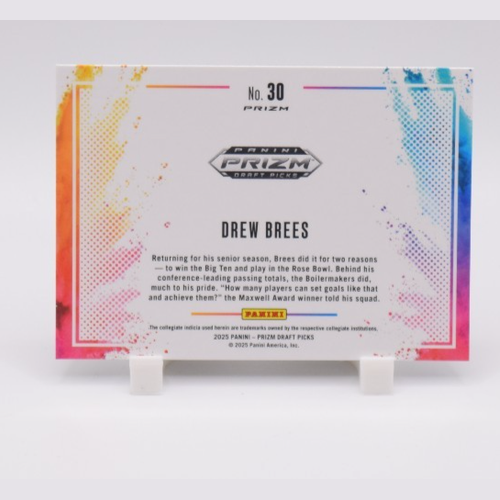 2025 Panini Prizm Draft Picks Drew Brees #30 Black COLOR BLAST Prizm SSP