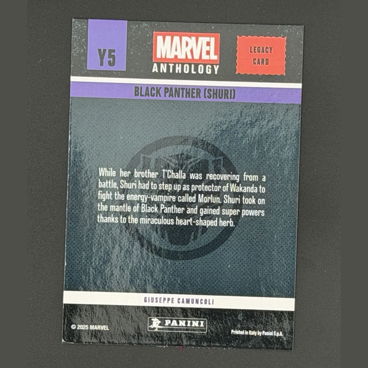 2025 Panini Marvel Anthology - Legacy Card - Black Panther - Y5