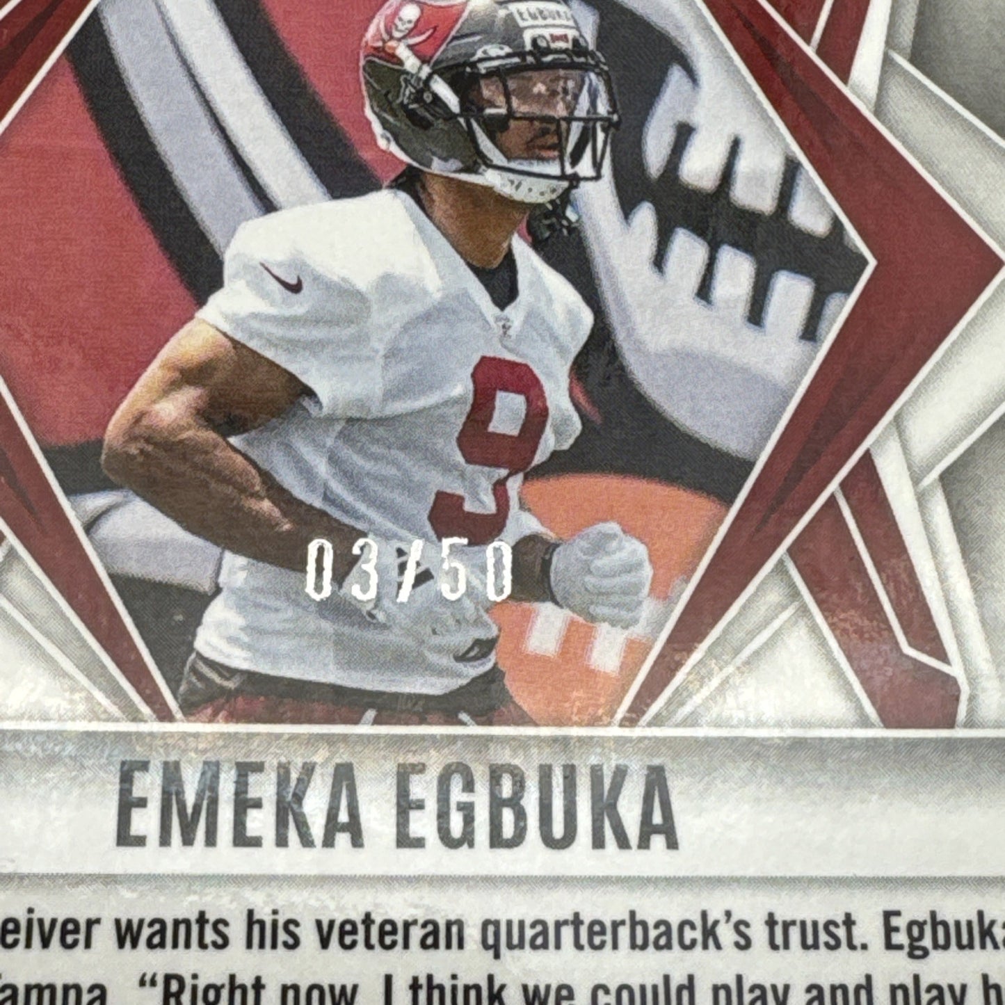 2025 Phoenix Emeka Egbuka RC Blue 3/50 #225 Buccaneers Rookie- SP