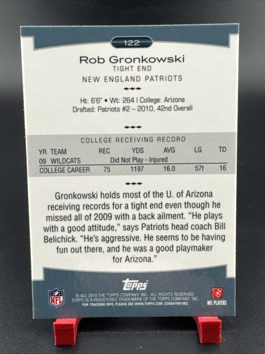 2010 Rob Gronkowski Topps Platinum #122 Rookie Card RC