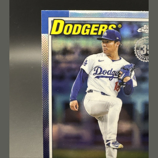 Yoshinobu Yamamoto 2025 Topps Chrome Update 1990 #90CU-14 Los Angeles Dodgers