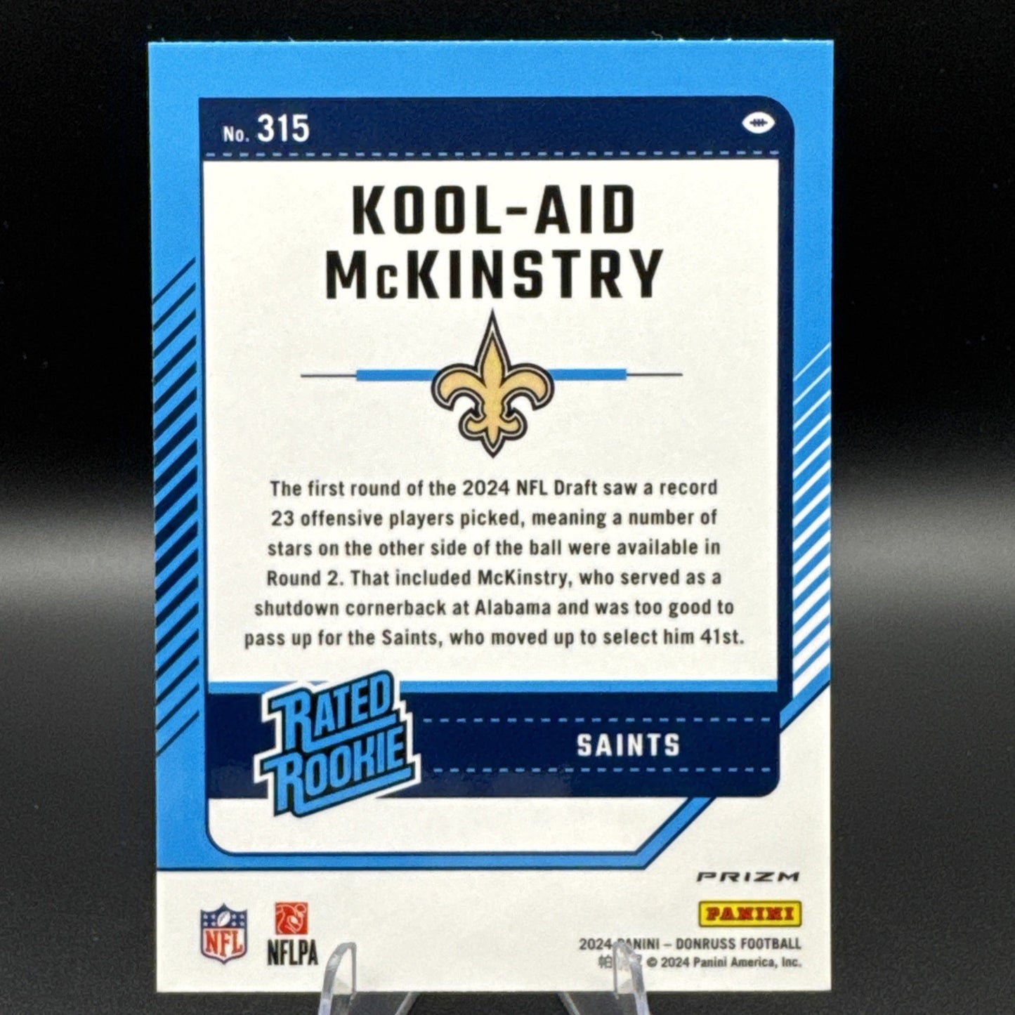 2024 Donruss Optic Kool-Aid Mckinstry!⚜️ Pink Optic #315 New Orlean Saints