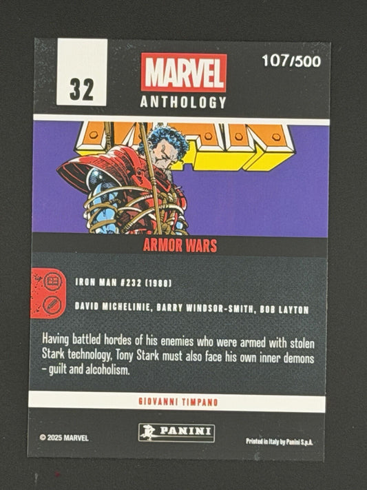 Iron man ARMOR WARS /500 Glitch Holo - Panini MARVEL ANTHOLOGY