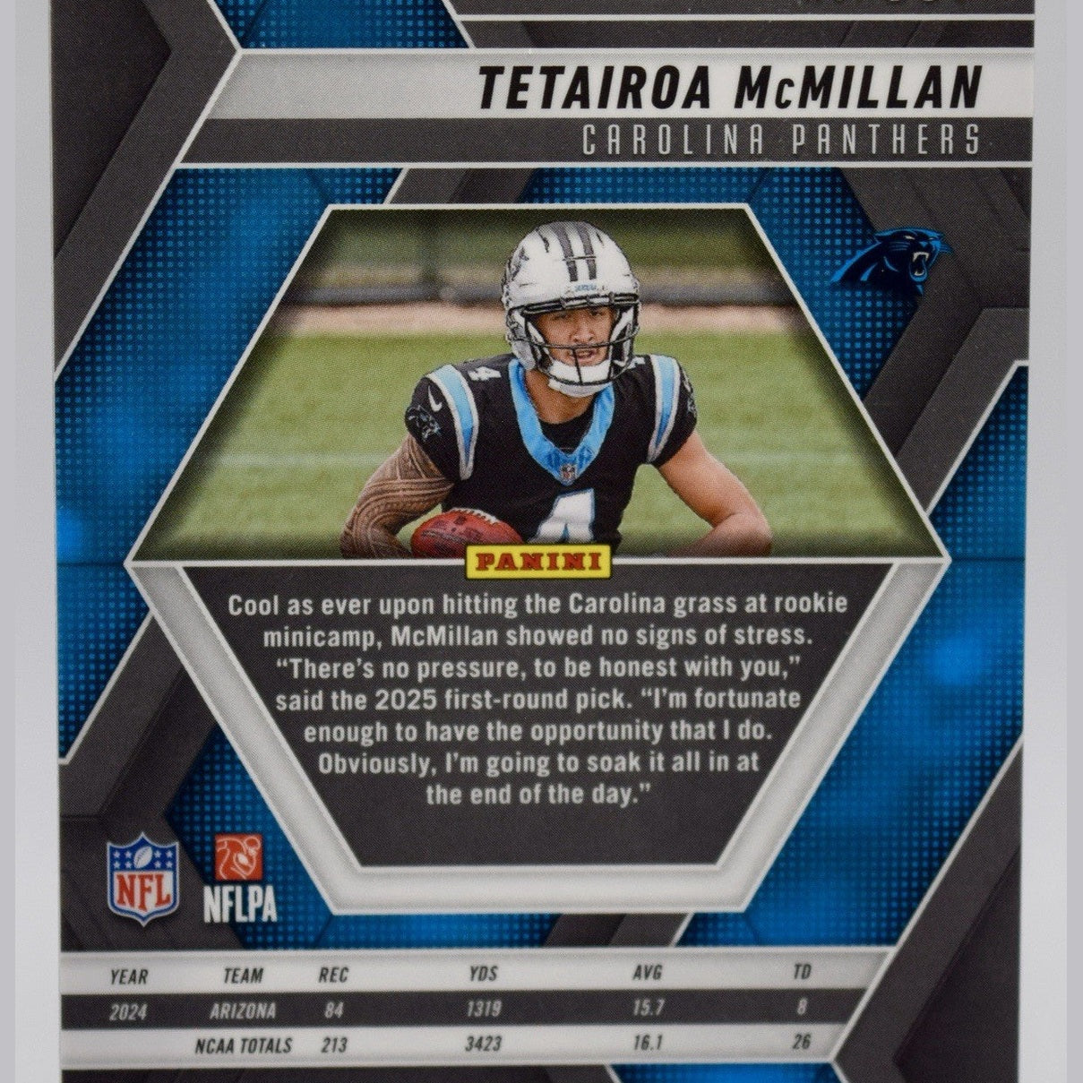 Tetairoa McMillan 2025 Panini Mosaic #309 RC