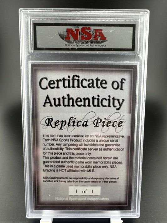 AUTHENTIC NSA CUT Babe Ruth Mickey Mantle & Lou Gehrig 1/1 TRIPLE JERSEY CARD