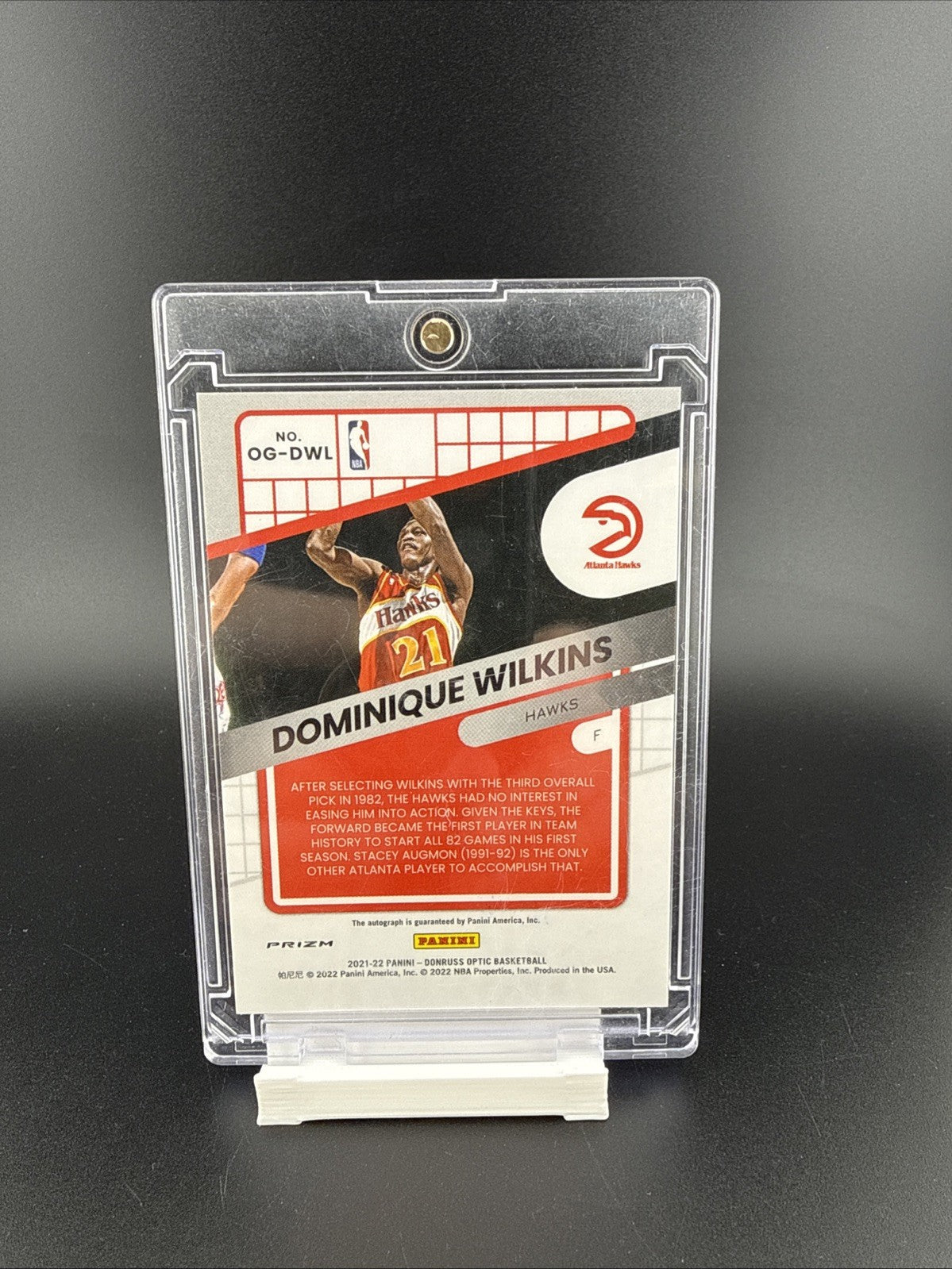 Panini 2021-22 Optic Dominique Wilkins Opti-Graphs Auto #OG-DWL