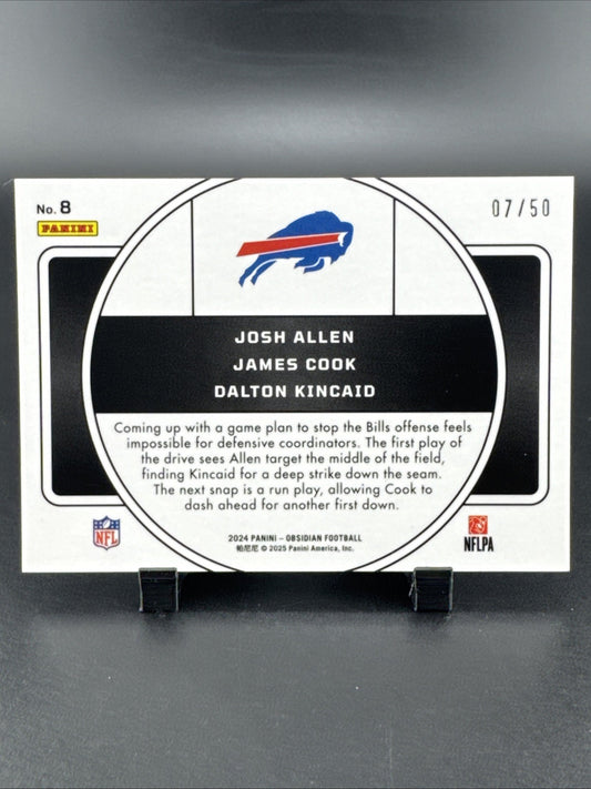 2024 Panini Obsidian Nucleus Josh Allen/ James Cook/ Dalton Kincaid 7/50 #8