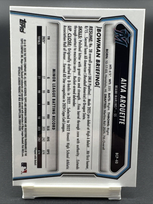2026 Bowman Aiva Arquette 1st Bowman Wave Refractor 196/350