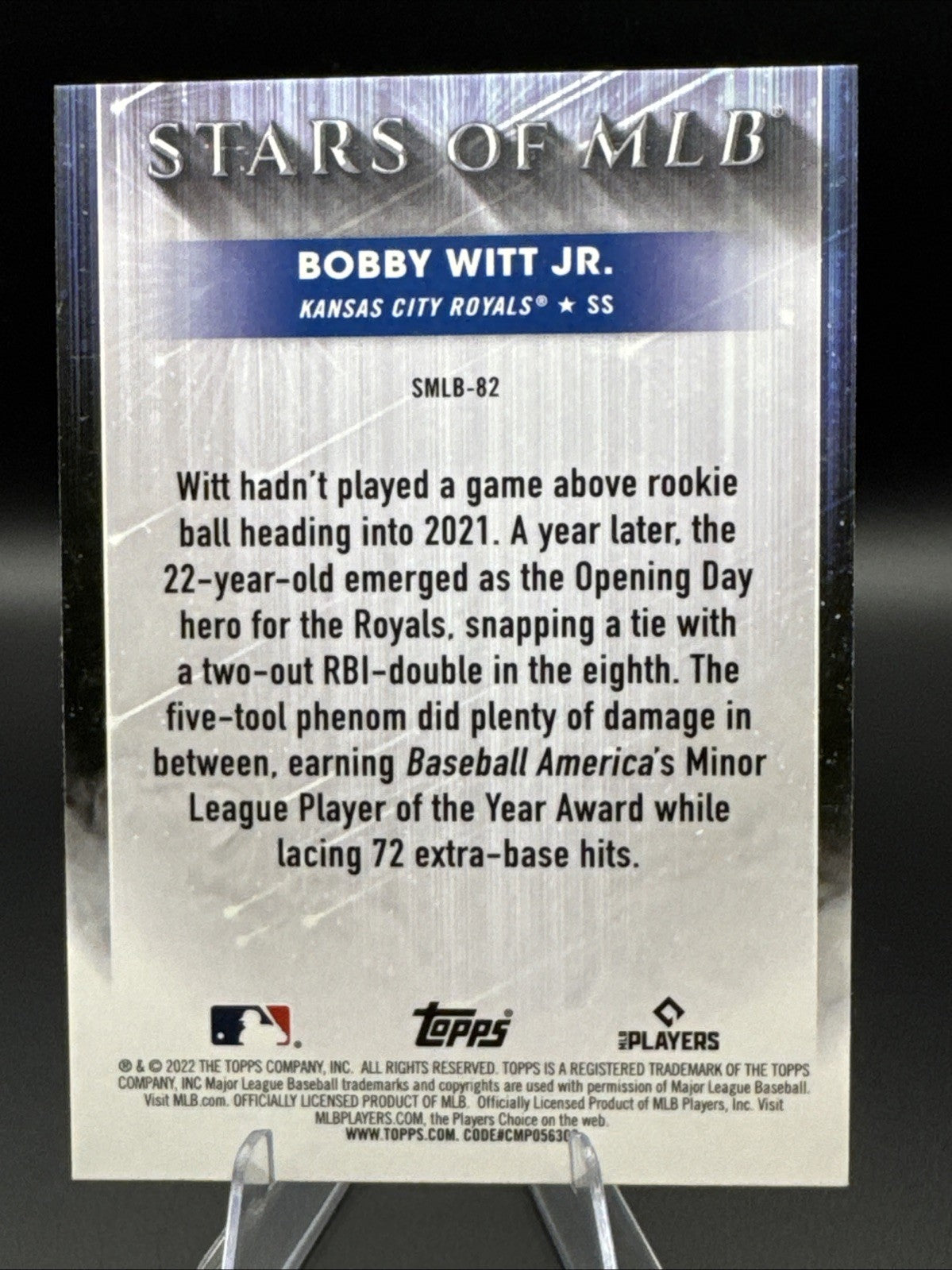 2022 Topps Update Series Bobby Witt Jr. Stars Of MLB Rookie RC Royals