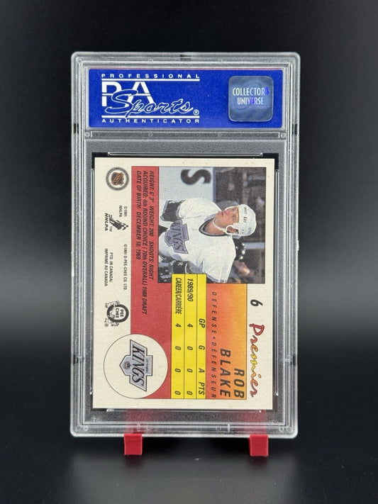 Rob Blake 1990-91 O Pee Chee OPC Premier RC Rookie #6 PSA 9 Mint