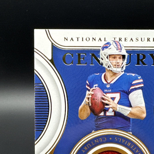 2021 Panini National Treasures JOSH ALLEN Century Materials Patch Gold 38/49