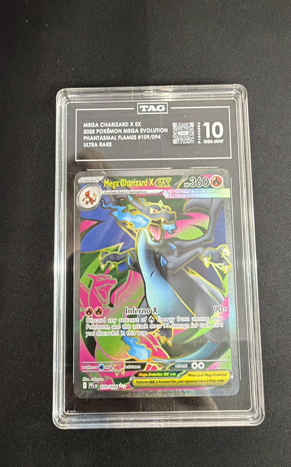 Mega Charizard X ex 109/094 Me02: Phantasmal Flames Holo