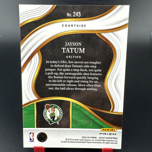 2023-24 Panini Select Courtside Blue Flash #245 Jayson Tatum Boston /99 SSP