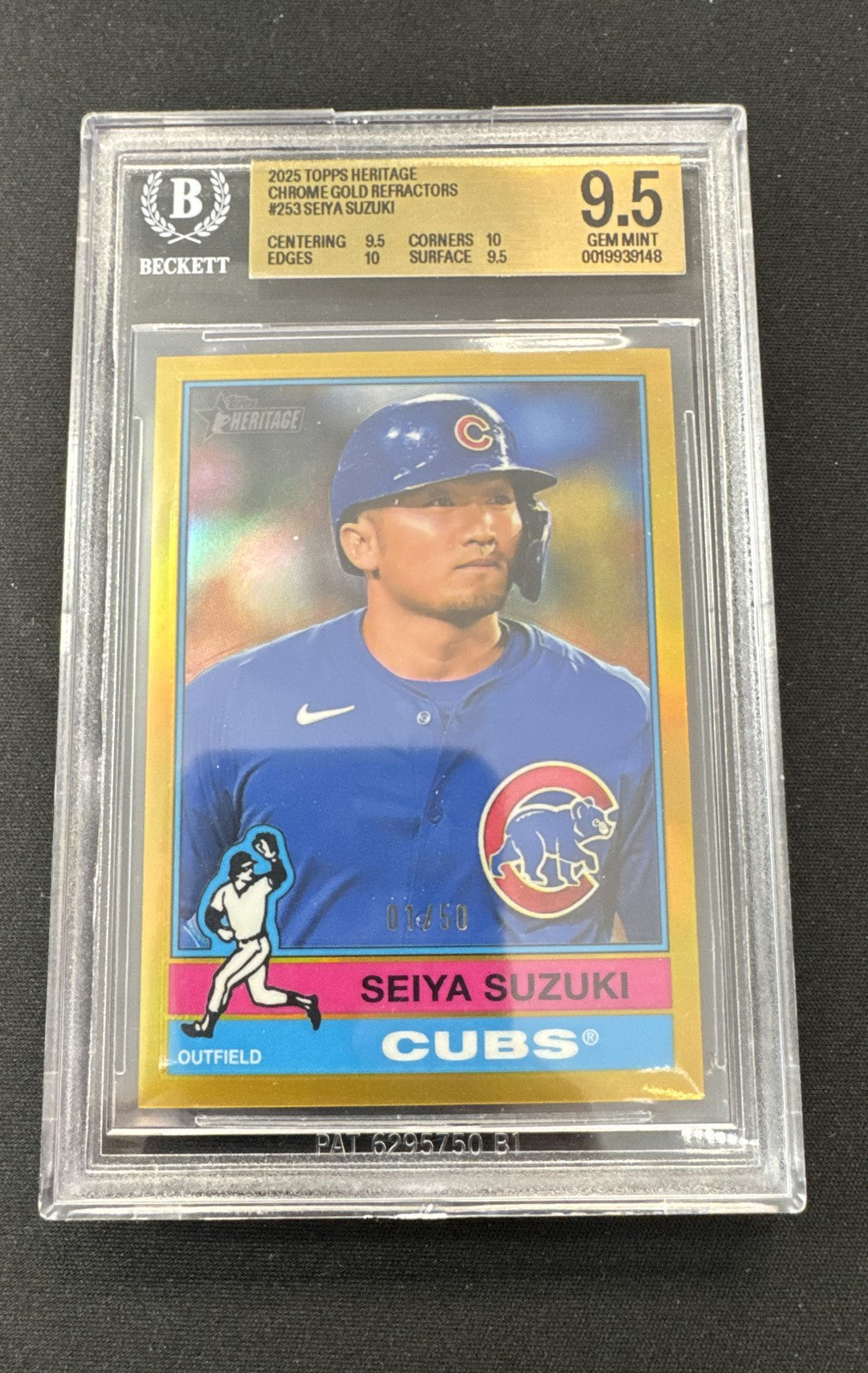 2025 Topps Heritage - Seiya Suzuki #253 Chrome Gold Border /50