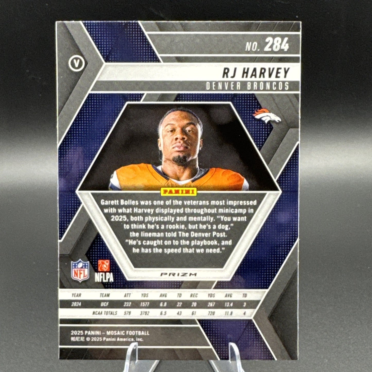 Mosaic 2025 RJ Harvey Variation RC Silver Prizm Mosaic #284