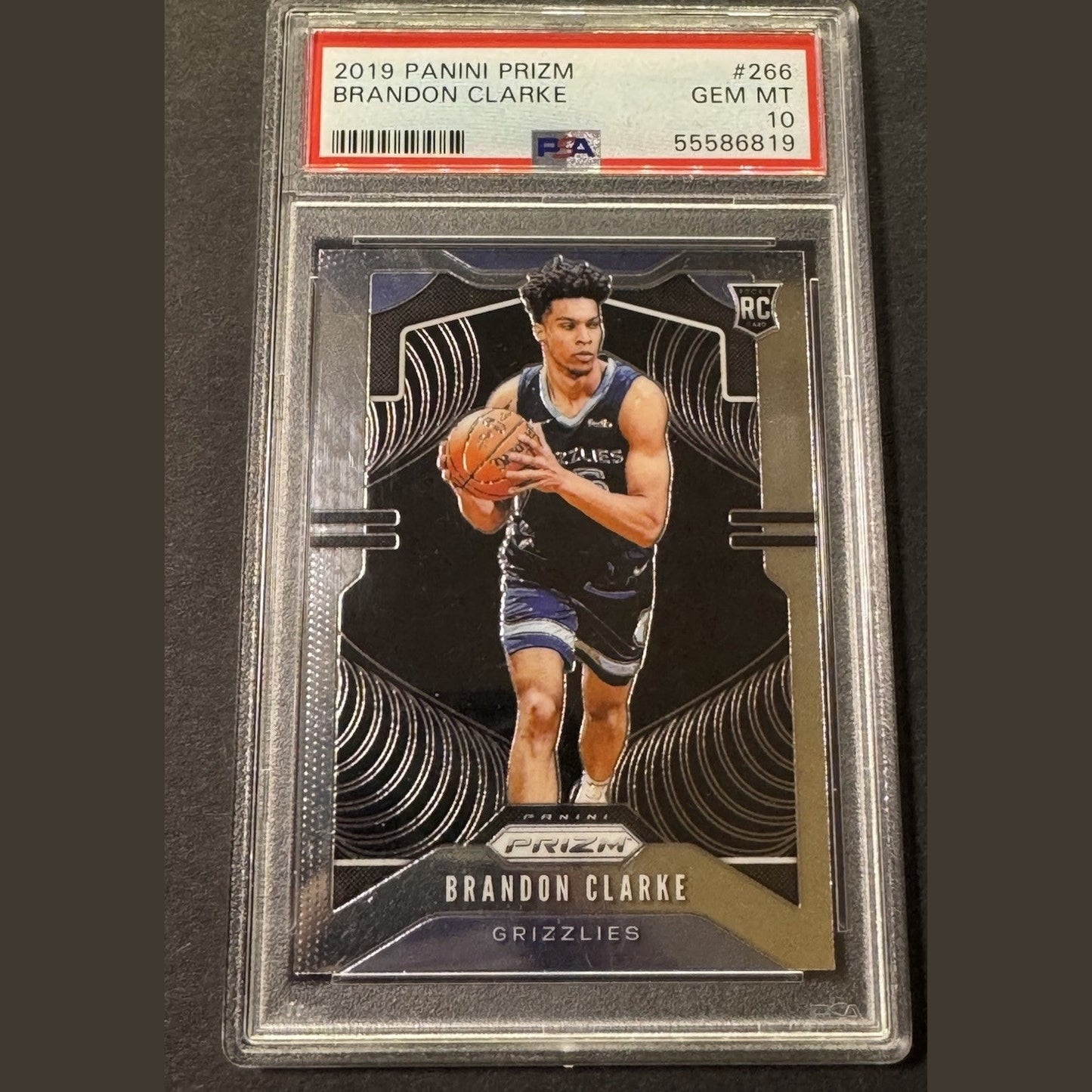 2019-20 Panini Prizm #266 Brandon Clarke Rookie RC Card PSA 10 Grizzlies