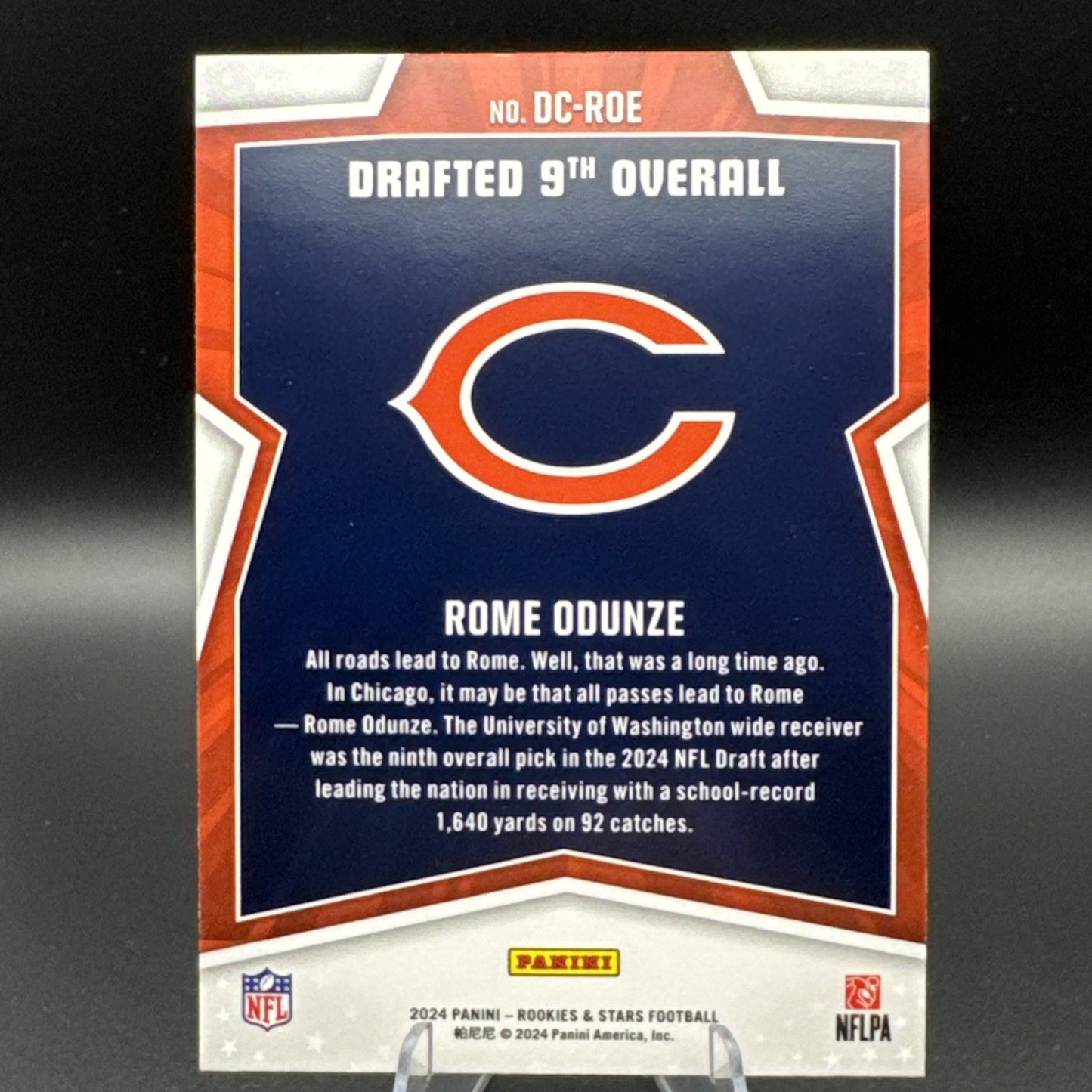 2024 Rome Odunze Panini Rookies & Stars - Draft Class #DC-ROE (RC)