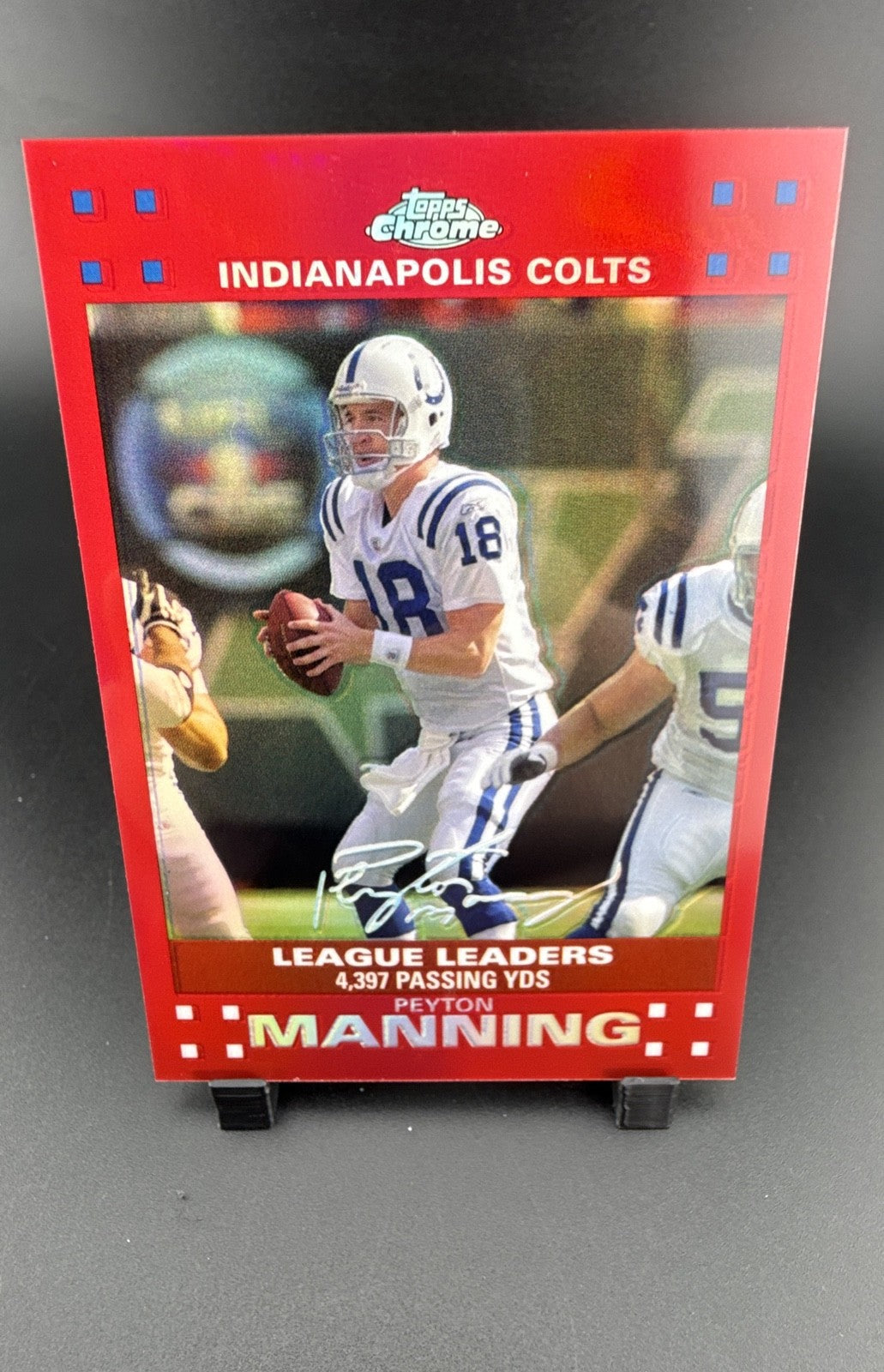 2007 Topps Chrome - Peyton Manning #TC5 Red Refractor /139