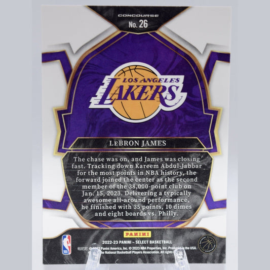 GOAT 2022-23 Select - Concourse LeBron James #26 Blue NBA Los Angeles Lakers