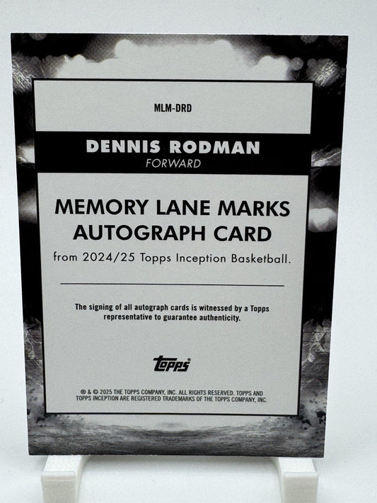 DENNIS RODMAN 2024-25 Topps Inception Memory Lane Marks Signature Auto #d/75