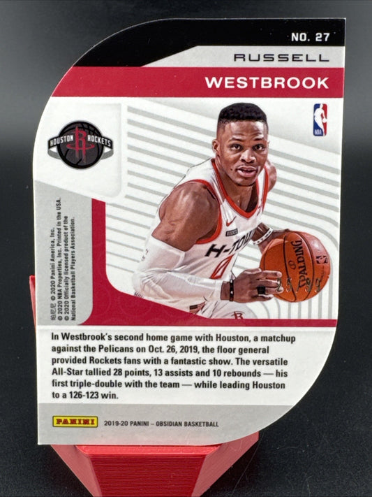 2019-20 Panini Obsidian Russell Westbrook SP 25/99 REFRACTOR INSERT