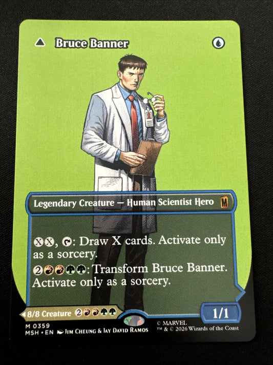 1x Bruce Banner // The Incredible Hulk (0359) - Borderless MTG - Marvel Super He