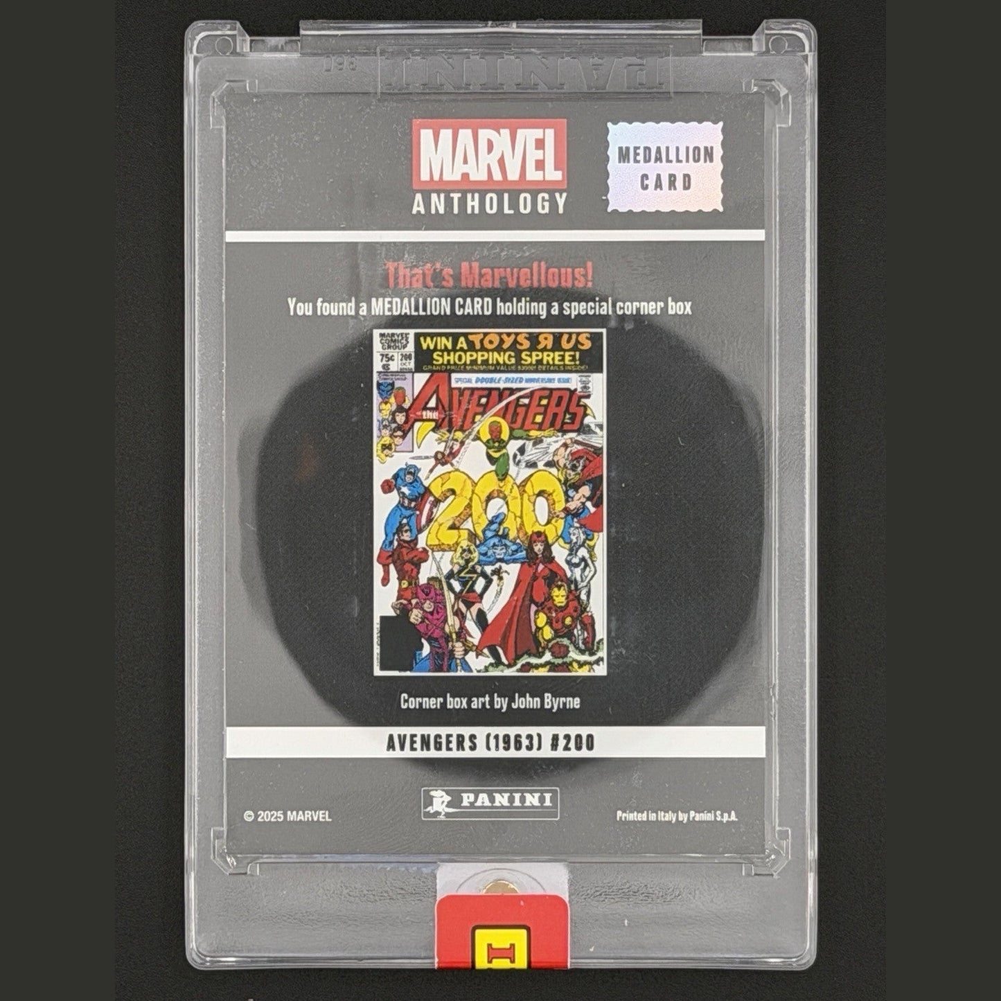 X‑Men 2025 Panini Marvel Anthology Medallion Card John Byrne Corner Box