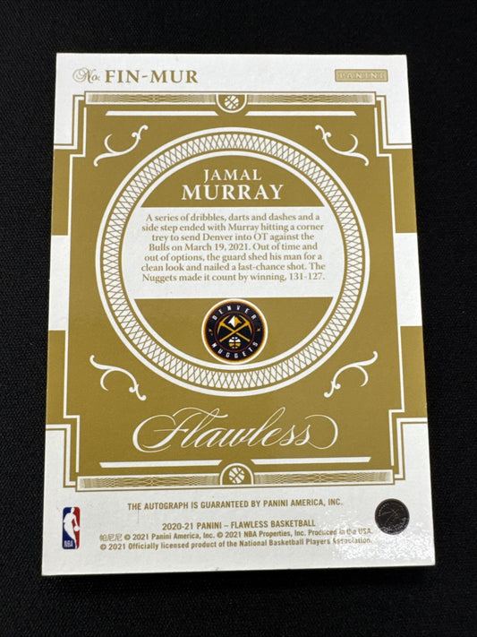 2021-22 Panini Flawless Finishers Auto Jamal Murray #FIN-MUR Ruby /15 NUGGETS
