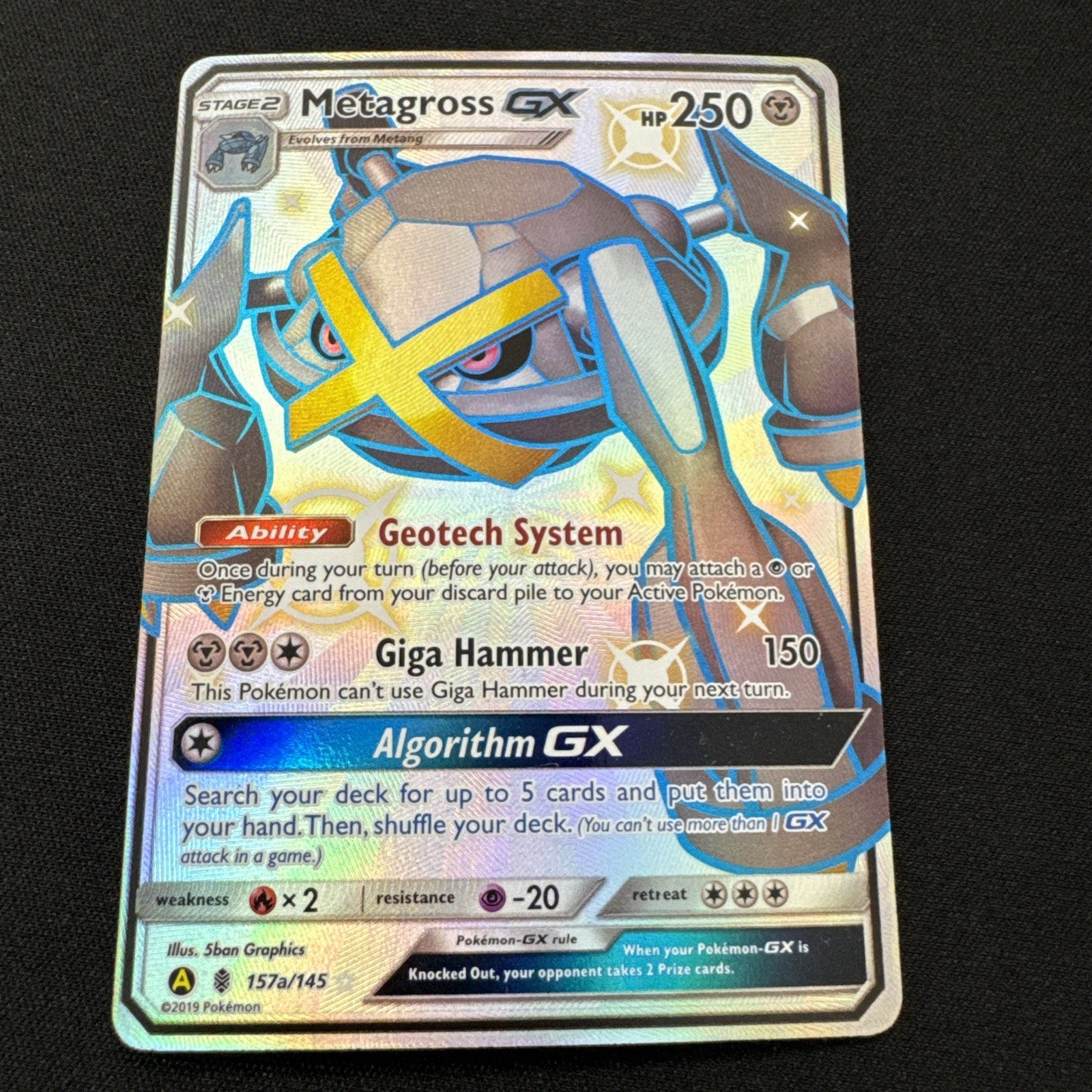 NM) Pokémon Metagross GX Secret Rare; Hidden Fates Full Art Holo 157a –  Nation of Cards