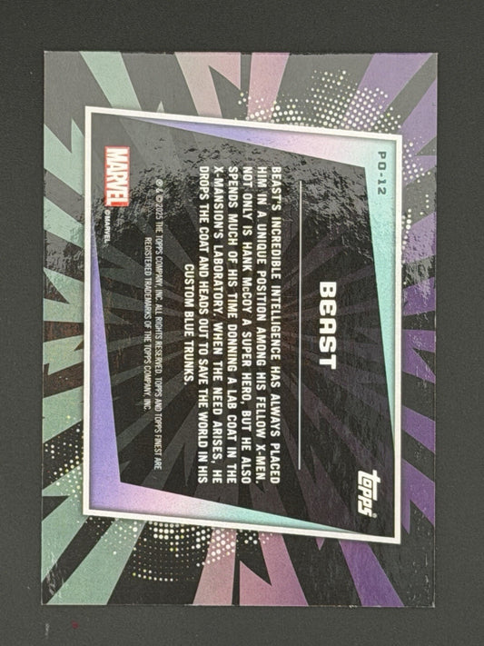 2025 Topps Finest Marvel Previously On X-Men BEAST X-Fractor /97