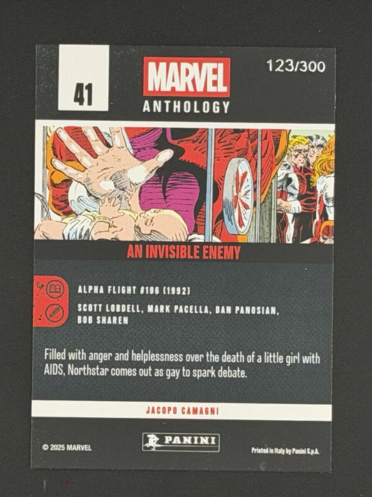 Marvel Anthology 2025 Invisible Enemy #41 Sparkle Holo Parallel /300 Northstar
