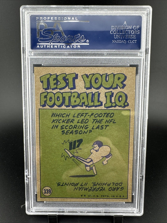 1972 Topps Floyd Little In Action #339 PSA 9