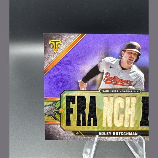 2024 Topps Triple Threads Relic Card Adley Rutschman /27 #TTR-MY1