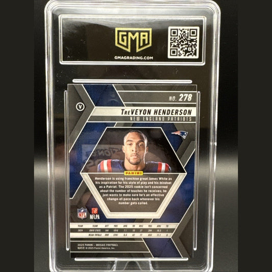 2025 TreVeyon Henderson Mosaic Variation Rookie Card #278 GMA 10
