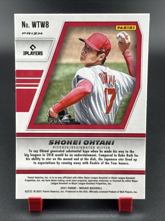 2021 Panini Mosaic - Will to Win Shohei Ohtani #WTW8 Green Mosaic Prizm