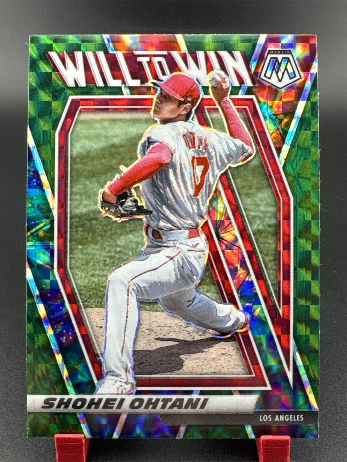 2021 Panini Mosaic - Will to Win Shohei Ohtani #WTW8 Green Mosaic