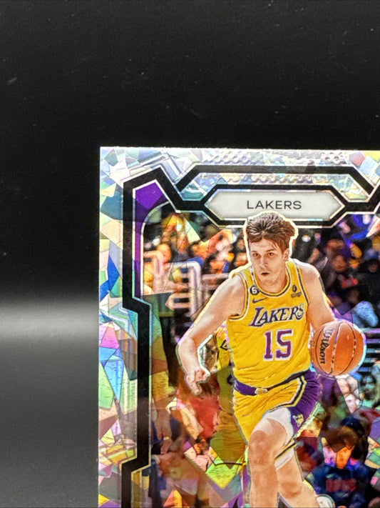 Austin Reaves 2023-24 Panini Prizm Cracked Ice Silver Prizm Lakers #76