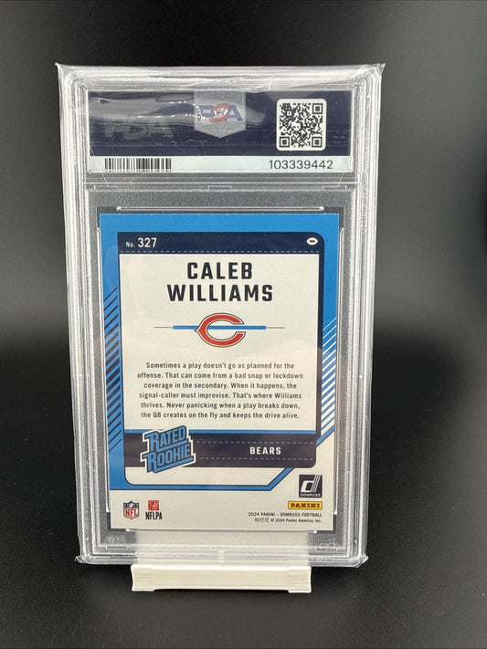 2024 Panini Donruss Caleb Williams Bears Rated Rookie RC #327 Base PSA 9