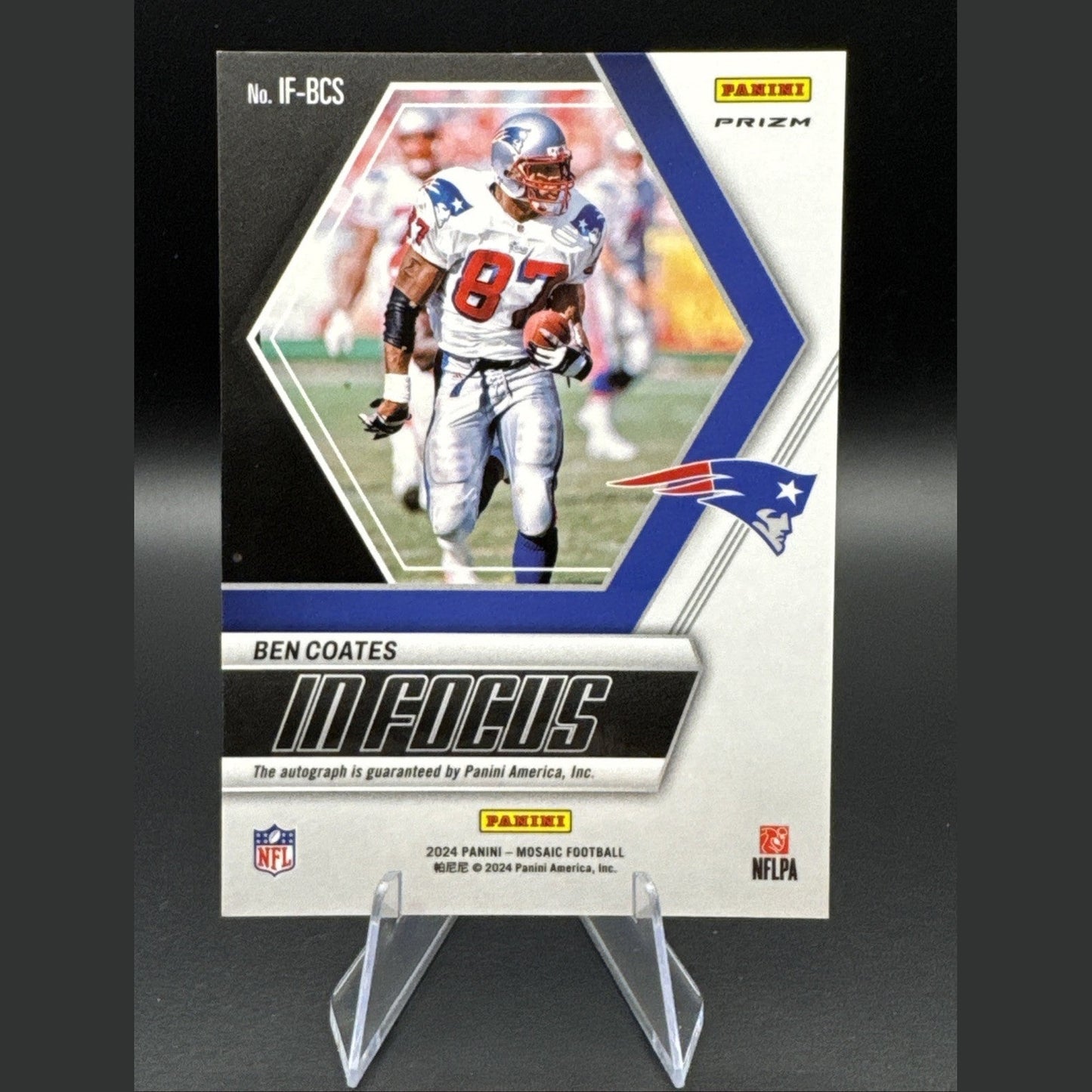 2024 Panini Mosaic - In Focus Signatures Ben Coates (AU) New England Patriots