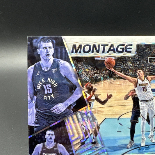 2021-22 Panini Mosaic Montage Nikola Jokic #16 White Prizm 12/25