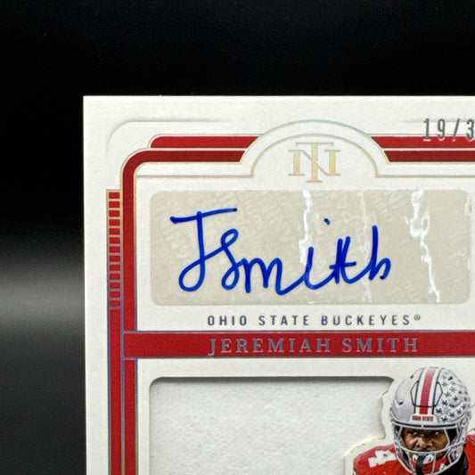 2025 Panini National Treasures Auto Jeremiah Smith Ohio ST #136 19/39