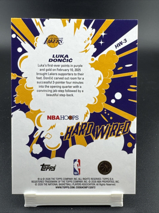 2025-26 Topps NBA Hoops Luka Doncic Hardwired Light Burst