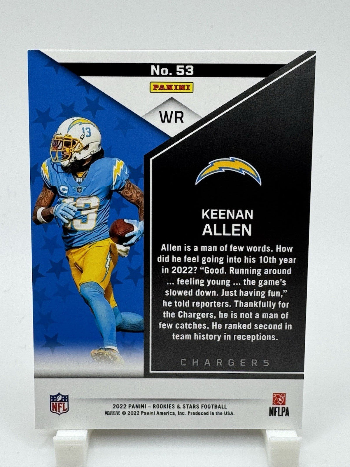 2022 Panini Rookies & Stars Orange 147/175 Keenan Allen #53 0a6