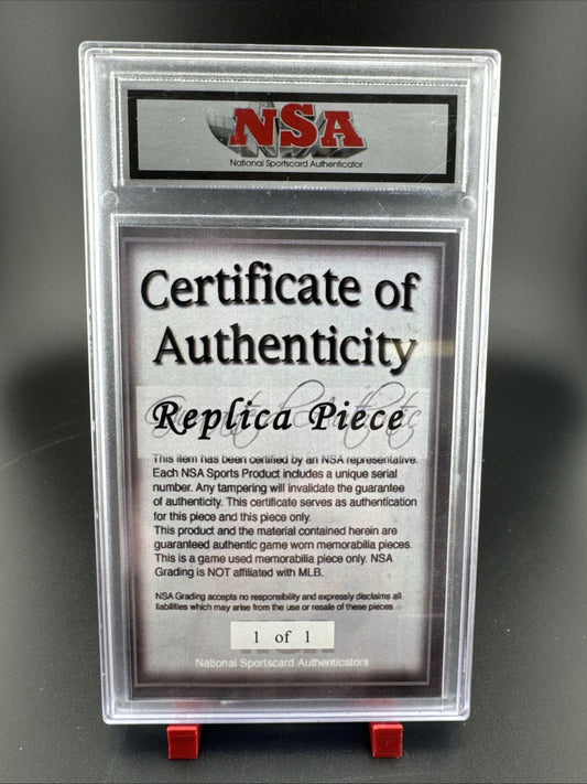 NSA Triple Jersey Replica Piece Mickey Mantle, Hank Aaron, and Willie Mays