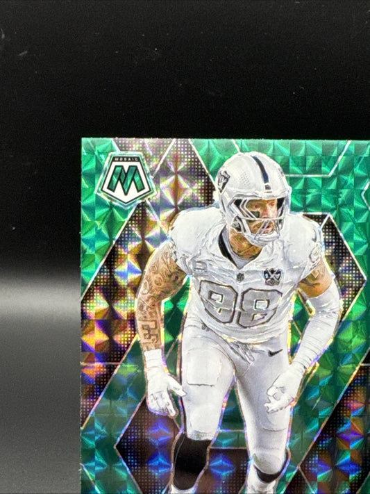 Maxx Crosby 2025 Mosaic Green Prizm #249 Las Vegas Raiders