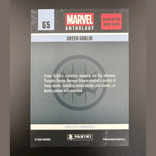 Green Goblin Glow in the Dark 2025 Panini Marvel Anthology G5 | Spider-man