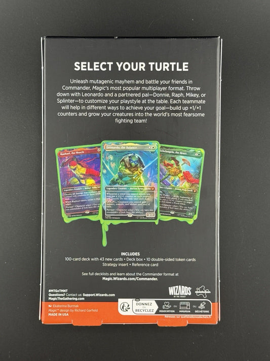 NEW Commander Deck "Turtle Power" Teenage Mutant Ninja Turtles TMT MTG