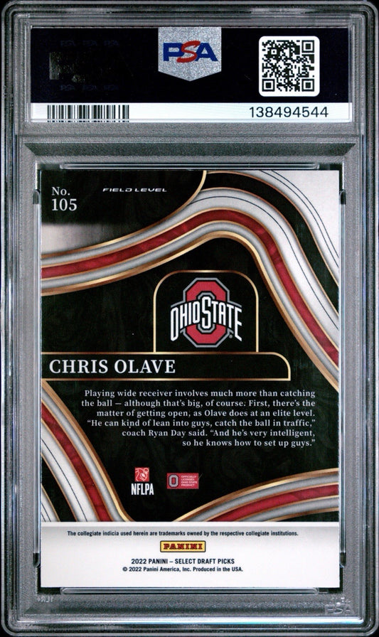 2022 Panini Select Draft Picks - Field Level Chris Olave #105 Blue (RC)